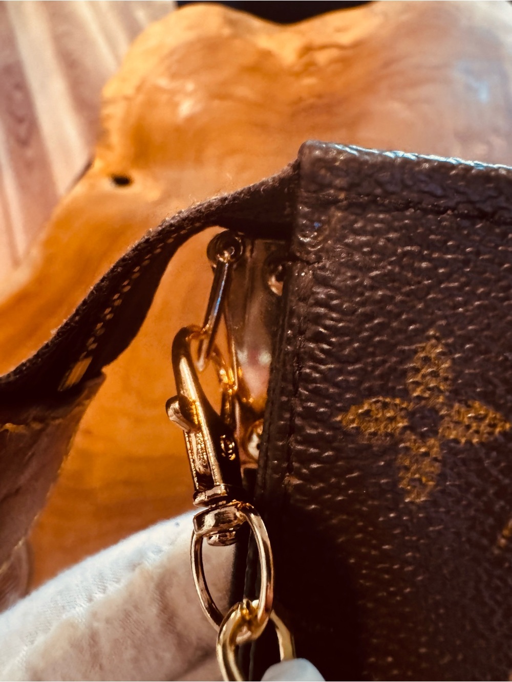 Louis Vuitton vintage monogram converted Crossbody pouchette purse - Picture 5 of 12